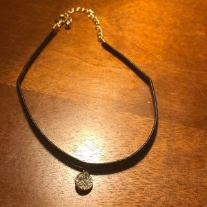Black leather choker
